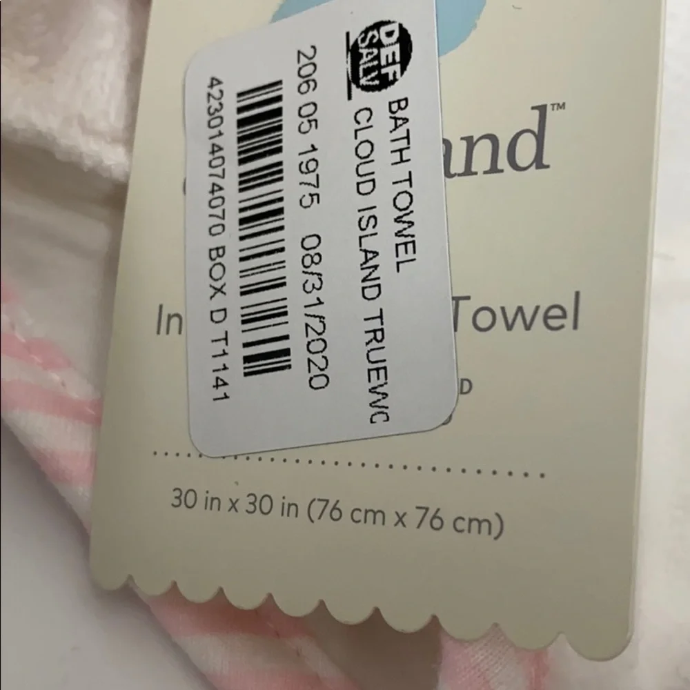 NWT Infant Unicorn Horn Cloud Island True Bath Towel